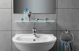 Ideal Standard IOM Glasablage 520 mm satiniertes Glas mit verchromtem Messingrahmen