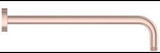 Ideal Standard Idealrain Wandanschluss 300 mm Chrom – Aufputz Kopfbrauseanschluss mit Rosette