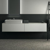 Ideal Standard Waschtischplatte Conca aus Keramik 1987x505x6 mm in Marmor Calacatta