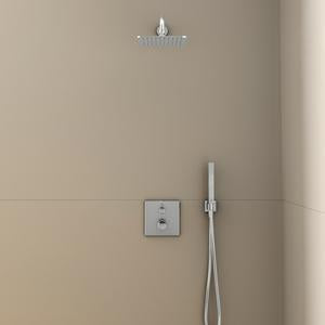 Ideal Standard Idealrain Atelier Wandanschlussbogen – Eckige Rosette, Brushed Gold, Messing
