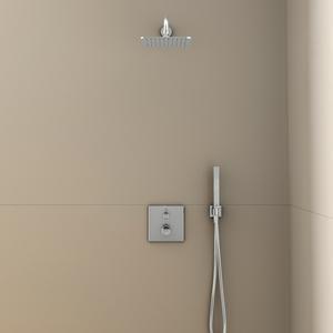 Ideal Standard Idealrain Atelier Wandanschlussbogen – Eckige Rosette, Brushed Gold, Messing