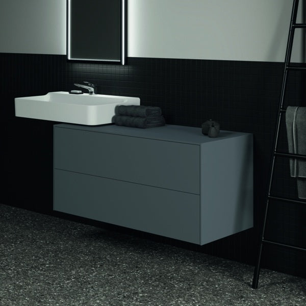 Ideal Standard WT-Unterschrank Conca 1202 mm, 2 Auszüge, Push-Open, Softclose, Weiß Matt