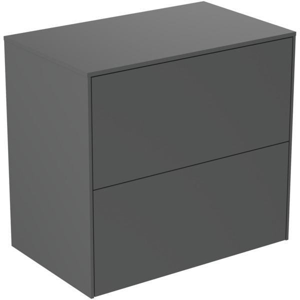Ideal Standard Conca Waschtischunterschrank 602 mm, 2 Auszüge, Weiß matt, Push-Open
