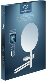 Ideal Standard Beauty Bar Accessoires-Kombi Alu+ L800 mit Kosmetikspiegel Ø508 mm Silver
