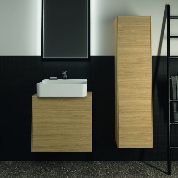 IDEAL STANDARD Halbhochschrank Conca, 1 Tür, Eiche geflammt, 370x250x1400 mm, Anschlag links/rechts