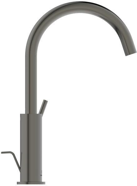 IDEAL STANDARD Joy Waschtischarmatur – Einhandhebelmischer mit Ablaufgarnitur, Brushed Gold, 169 mm Ausladung