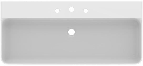 Ideal Standard Conca Aufsatzwaschtisch 1000x450 mm Weiß mit 3 Hahnlöchern und Überlauf