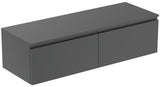 Ideal Standard Finesse Waschtischunterschrank 1402 mm mit 2 Softclose-Auszügen in Greige matt