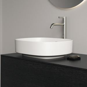 Ideal Standard Aufsatzwaschtisch Linda-X 450x380x130 mm Weiß – Keramik ohne Hahnloch, mit Überlauf