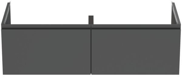 Ideal Standard Finesse Möbeldoppel-Waschtischunterschrank 1200 mm mit 2 Softclose-Auszügen in Greige matt