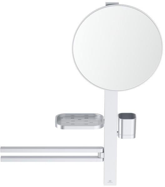 Ideal Standard Alu+ Accessoires-Kombi M700 mit Kosmetikspiegel 328 mm in Rosé – Beauty Bar