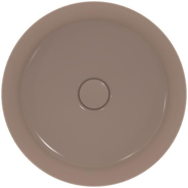 Ideal Standard Ipalyss Aufsatzwaschbecken 400x400mm Schwarz ohne Hahnloch ohne Überlauf