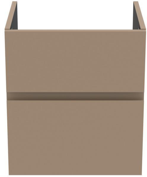 Ideal Standard Finesse Waschtischunterschrank 480 mm, 2 Auszüge, Greige matt – Wandhängend mit Softclose