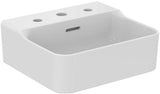 Ideal Standard Handwaschbecken Conca 400x350x165 mm Weiß mit 3 Hahnlöchern und Überlauf