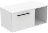 Ideal Standard i.life B Möbel-Set 100 cm – Waschtischunterschrank mit 1 Auszug & offenem Fach, Gr. Schwarz Weiß Matt
