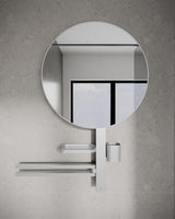 Ideal Standard Beauty Bar Accessoires-Kombi Alu+ L800 mit Kosmetikspiegel Ø508 mm Silver