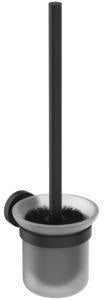 Ideal Standard IOM Bürstengarnitur aus Glas wandhängend in Chrom – mattglasierter Einsatz, verdeckte Befestigung