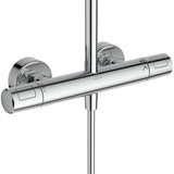IDEAL STANDARD Duschsystem Ceratherm T25+ mit Thermostat, Kopf- und Handbrause, Chrom