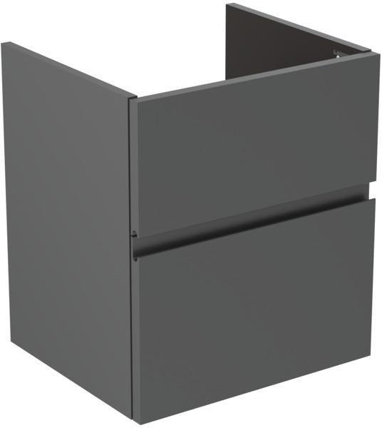 Ideal Standard Finesse Waschtischunterschrank 480 mm, 2 Auszüge, Greige matt – Wandhängend mit Softclose