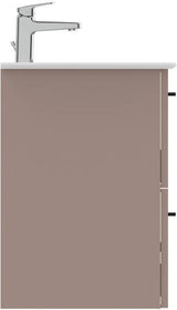 Ideal Standard i.life A Waschtisch-Set 60 cm mit Unterschrank, weiß matt, schwarzer Griff