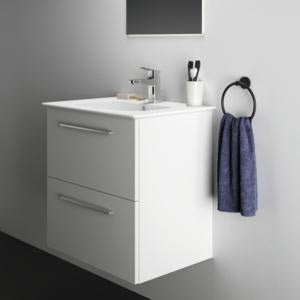 Ideal Standard i.life A Waschtischset 60 cm mit Unterschrank und chrom Griff, Weiß matt
