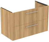 IDEAL STANDARD i.life B Möbelwaschtischunterschrank 1000 mm Weiß Matt, 2 Auszüge, Siphon links