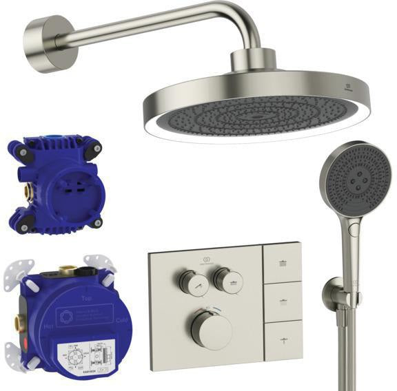 Ideal Standard Ceratherm Navigo Solos Brausethermostat Armaturen-Paket 02 CTherm, KB, HB Brushed Gold