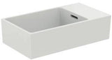 Ideal Standard Handwaschbecken Extra 450x250x150mm Weiß, ohne Hahnloch, mit Überlauf, Ablage rechts
