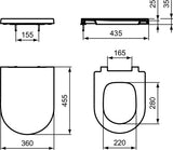 Ideal Standard Blend Curve Wand-WC-Paket randlos mit SoftClosing WC-Sitz 360x540x375mm Weiß