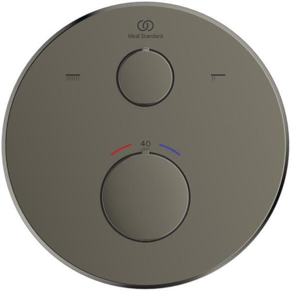 Ideal Standard Ceratherm T100 Badethermostat Unterputzmontage Brushed Gold Rosette 163 mm