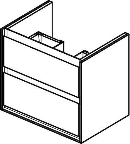 Ideal Standard Connect Air Obere Schubladenfront 580 mm Weiß glänzend für Waschtischunterschrank