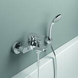 IDEAL STANDARD Ceraplan III Badearmatur mit Brause-Set, Ausladung 168 mm, Chrom