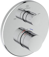Ideal Standard Ceratherm T100 Badethermostat Unterputzmontage Brushed Gold Rosette 163 mm