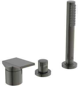 Ideal Standard 3-Loch-Badearmatur Extra mit Handbrause, ohne Wanneneinlauf, Chrom
