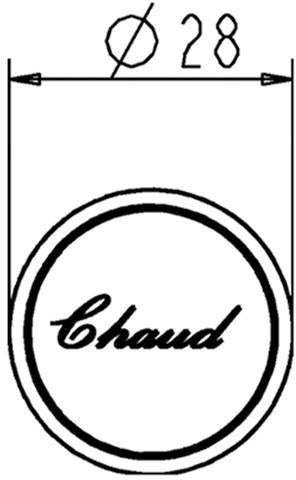 IDEAL STANDARD Zierkappe Chaud Retro für Kreuzgriffe, Edelmessing – H960519A9