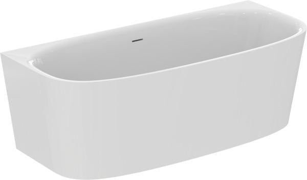 Ideal Standard D-Form-Badewanne Dea 1800x800mm mit Ablauf und Schürze, Weiß