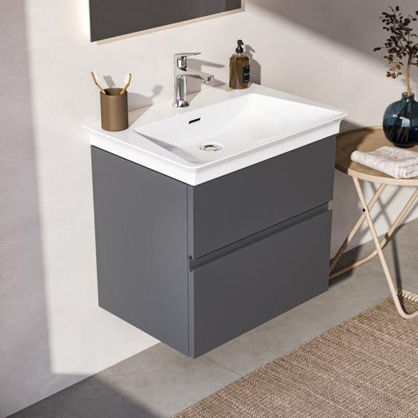 Ideal Standard La Dolce Vita Möbelwaschtisch 660 mm, 1 Hahnloch, mit Überlauf, Weiß