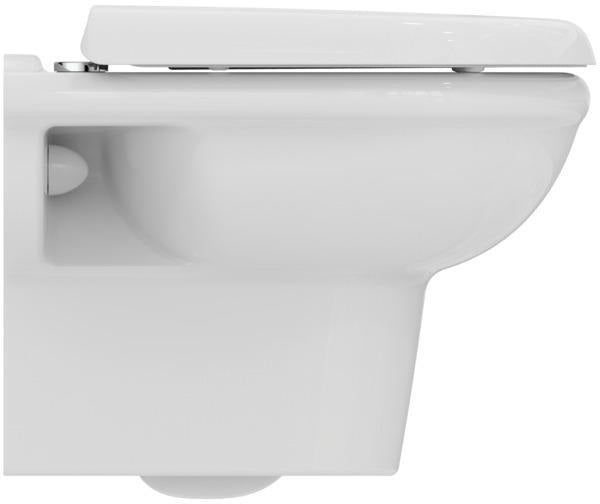 Ideal Standard Exacto Wand-WC-Kombipaket, randlos, mit Softclosing WC-Sitz, 360x485x405mm, Weiß
