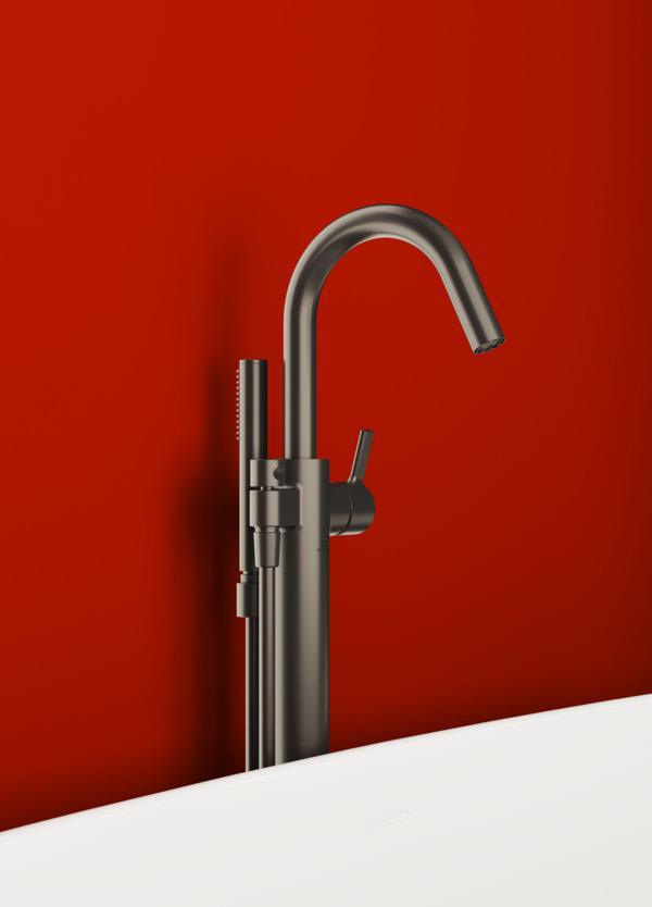 IDEAL STANDARD Joy Freistehende Wannenarmatur mit Stick-Handbrause 190mm in Brushed Gold