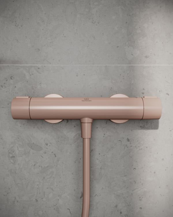 Ideal Standard Brausethermostat AP Ceratherm Alu+ Silver – Aufputz DN 15 mit Cool Body & ECO-Spartaste