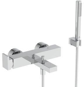 Ideal Standard Extra Badearmatur Aufputz 210 mm mit Stab-Handbrause und Zugumsteller in Chrom