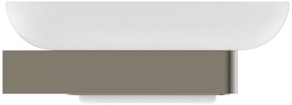 Ideal Standard Seifenschale Conca Cube eckig Brushed Gold – Wandhängend mit Glas-Einsatz