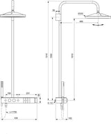 IDEAL STANDARD Duschsystem Ceratherm Solos mit Brausethermostat, Kopf- und Handbrause, Chrom