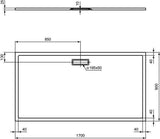 Ideal Standard Rechteck-Brausewanne Ultra Flat New 1700x900x25 mm Weiß – Bodenebener Einbau
