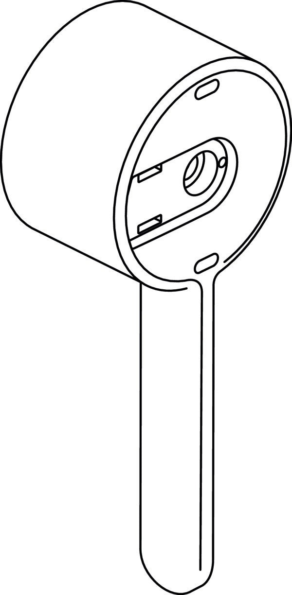 Ideal Standard Griffhebel TANGENTIAL Chrom – Hebelgriff für Armaturen, verchromt, A961456AA