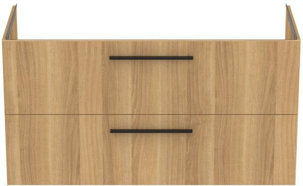 Ideal Standard i.life B Möbelwaschtischunterschrank 1200 mm, 2 Auszüge, Weiß matt, Siphon links
