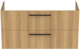 Ideal Standard i.life B Möbelwaschtischunterschrank 1200 mm, 2 Auszüge, Weiß matt, Siphon links