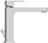 Ideal Standard Edge Waschtischarmatur Grande Slim mit Ablaufgarnitur, 5l/min, BlueStart, Chrom