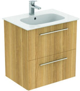 Ideal Standard i.life A Waschtischset 60 cm mit Unterschrank und chrom Griff, Weiß matt