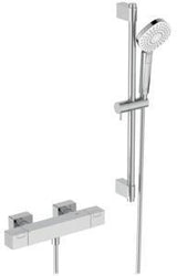 Ideal Standard Brausekombination Ceratherm C100 Square mit Brausethermostat Chrom 60 cm